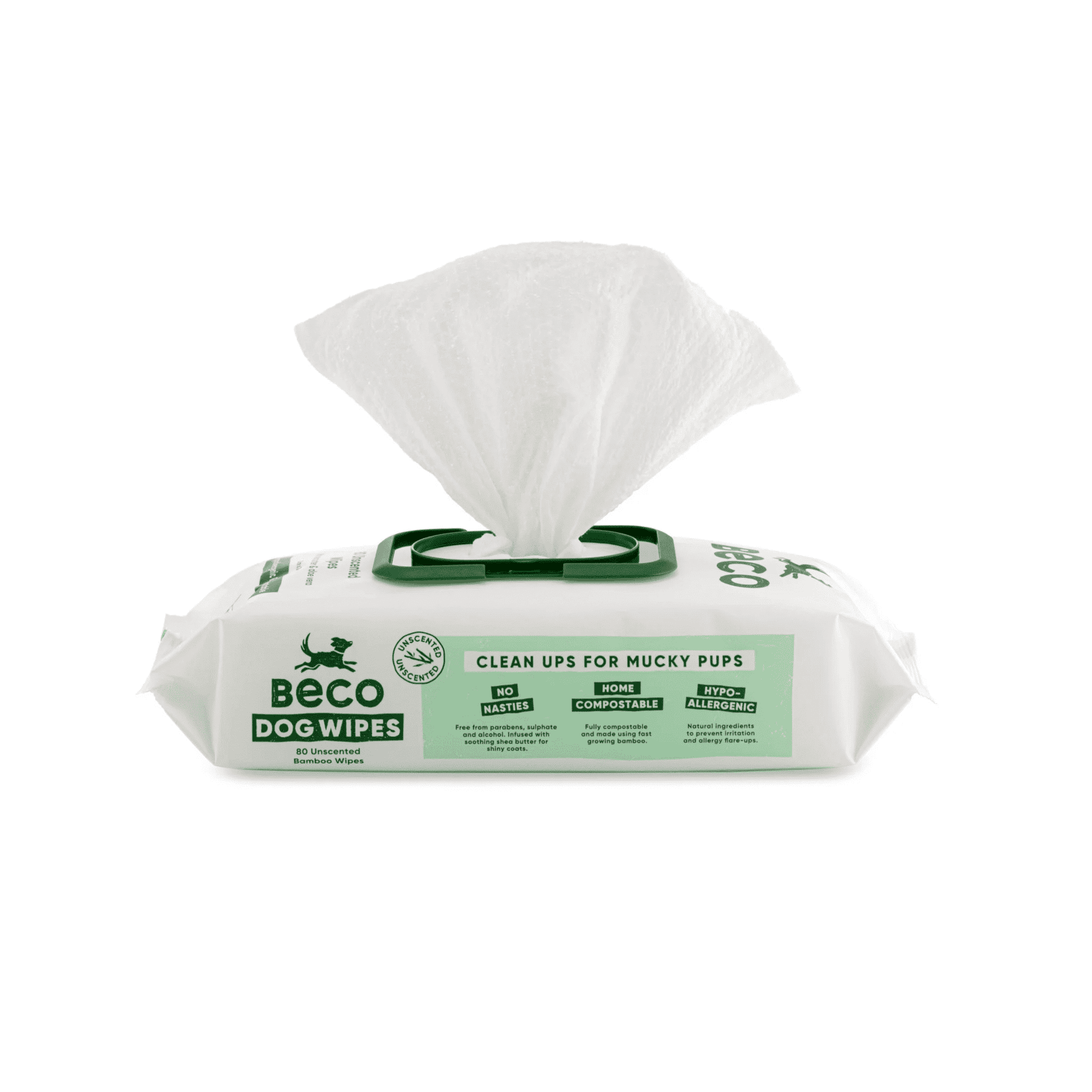 Beco Bamboo Dog Wipes - Geurloos - 80 st