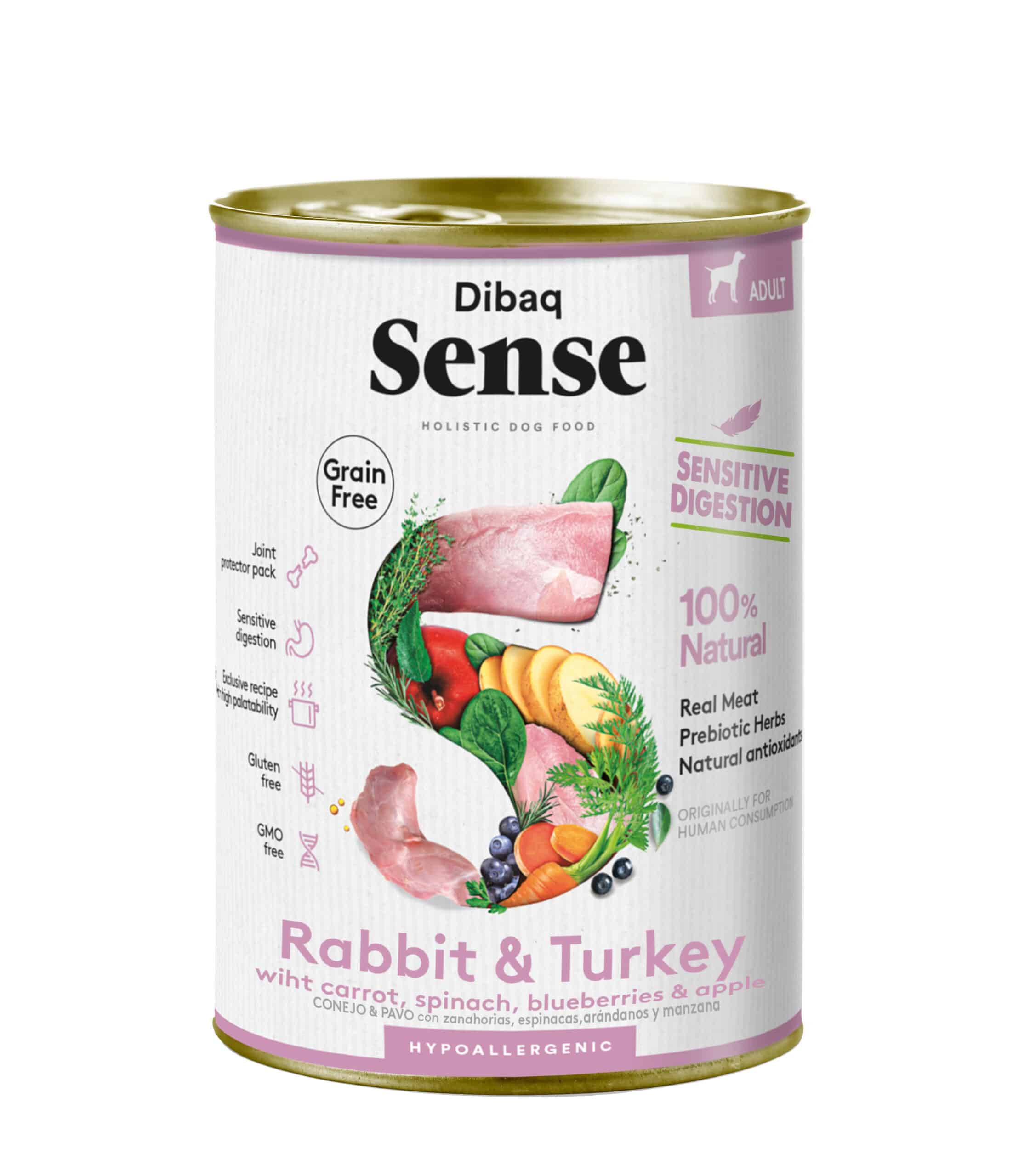 Dibaq Sense - Blikvoeding Konijn & kalkoen (Light)