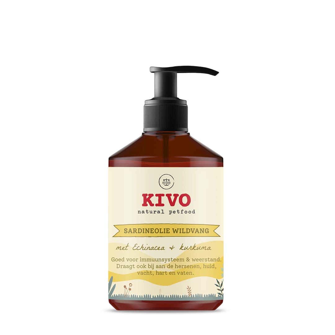 Kivo Sardineolie met Echinacea & Kurkuma 500 ml